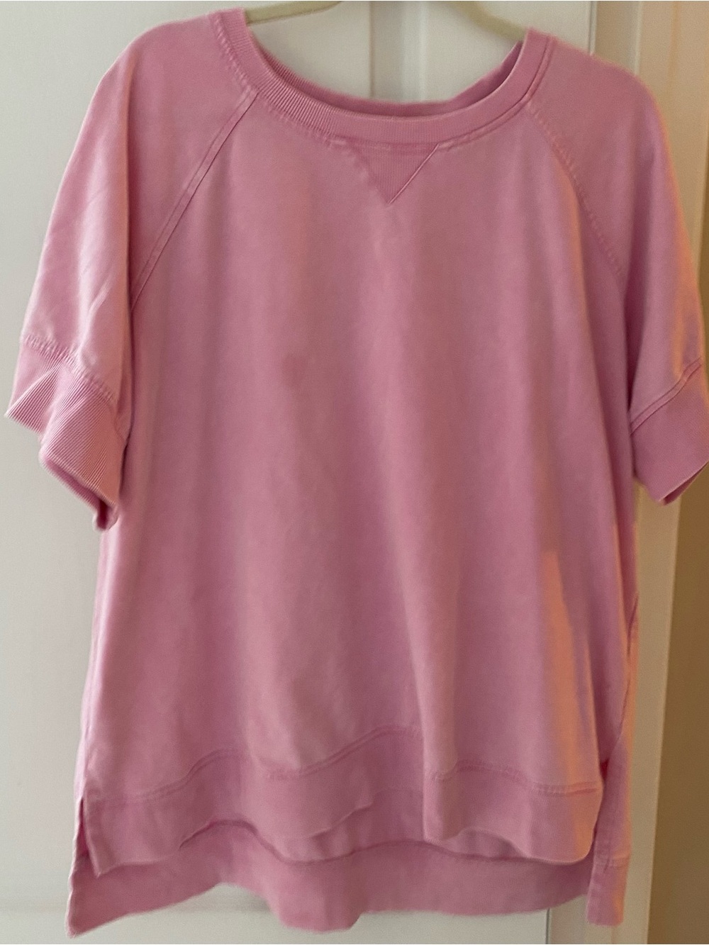Jane and Delancey Pink Short-Sleeve Sweatshirt Top